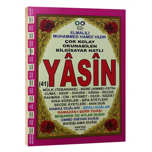 Haktan Yayınları Ortaboy 41 Yasin-i şerif 192 Sayfa Geniş Kapsamlı PEMBE